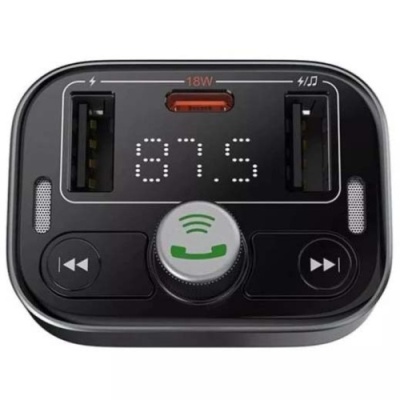 FM Модулятор Baseus (C10762200113-00) S-09 Pro Series Car FM Transmitter Cluster (Чорний)