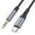 кабель aux hoco dup03 3.5mm(male) - type-c(male) 1m (чорно-сірий) 