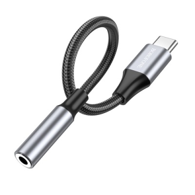 перехідник borofone bv16 type-c - 3.5 audio jack (чорно-сірий) 