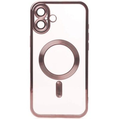 Купить чохол tpu metallic full camera with magsafe для apple iphone 16 (rose gold) онлайн