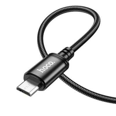 кабель hoco x89 wind usb - microusb 2.4a/2m (чорний) 