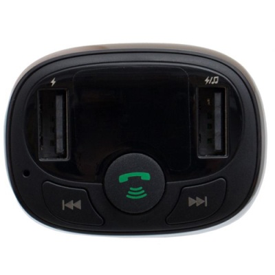FM Модулятор Baseus (CCMT000001) S-09A 2.4A/2 USB (Чорний)