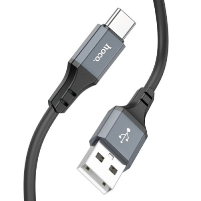 кабель hoco x86 silicone usb - type-c 3a/1m (чорний) 