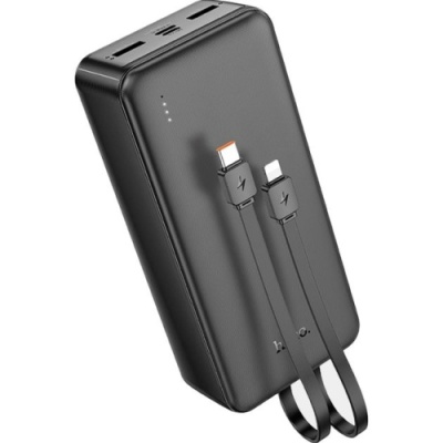додаткова батарея power bank hoco j118b speed energy with cable 30000 mah (чорний) 