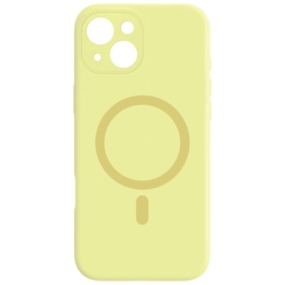 Купить чохол silicone case full camera with magsafe для apple iphone 14 (yellow) онлайн