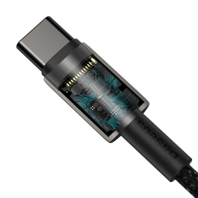 кабель baseus tungsten gold type-c - type-c 100w/2m (catwj-a01) (black) 