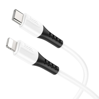 кабель hoco x82 silicone type-c - lightning 20w 3a/1m (білий) 