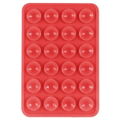 Купить силіконова тримач-присоска телефону sticker side silicone (3m килимок липучка) (червоний) онлайн