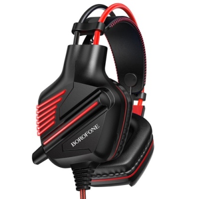 навушники для комп'ютера borofone bo101 pc racing (чорно-червоний) 