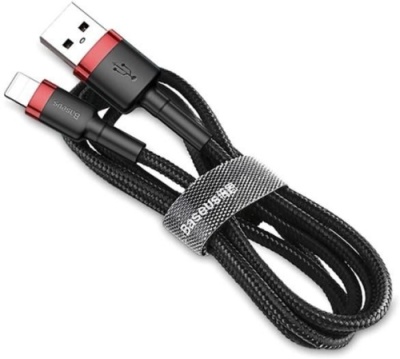 кабель baseus cafule usb - lightning 2a/3m (calklf-r91) (black-red) 