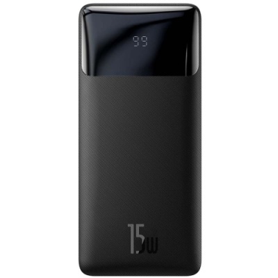 додаткова батарея power bank baseus bipow digital display 15w 20000mah overseas edition black (ppbd050101) 