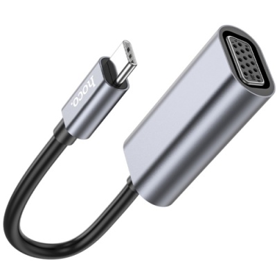перехідник hoco ua21 type-c - vga 0.13m (сірий) 