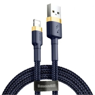 кабель baseus cafule usb - lightning 1.5a/2m (calklf-cv3) (gold-blue) 