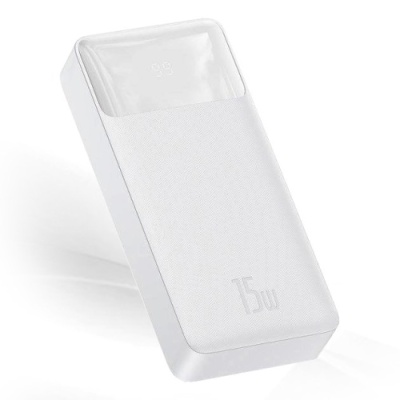 додаткова батарея power bank baseus bipow digital display 15w 20000mah white (ppdml-j02) 