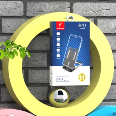 тримач skydolphin sh11 plastic shell desktop support (чорний) 