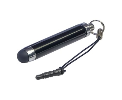 стилус-брелок ємнісний, висувний, чорний 