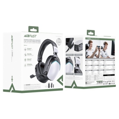 бездротові навушники ігрові acefast h11 (bluetooth/2.4g) (білий) 