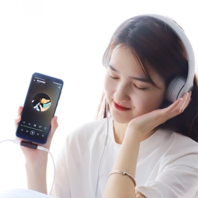 перехідник borofone bv8 type-c 2-in-1 audio converter (чорний) 