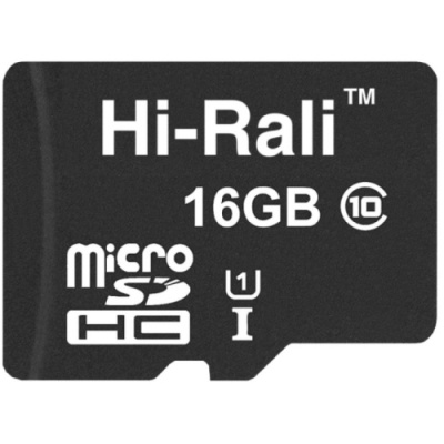карта пам'яті hi-rali microsdhc 16gb uhs-1 10 class (чорний) 