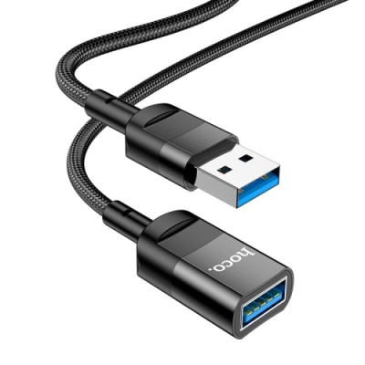 подовжувач usb hoco u107 usb male to usb female usb3.0 (чорний) 