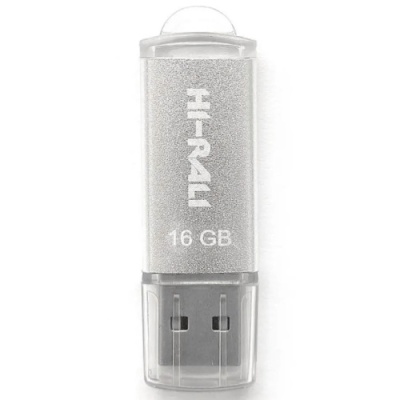 usb флеш-накопичувач hi-rali rocket 16gb (сталевий) 