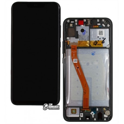 дисплей для huawei nova 3i, p smart plus з тачскріном і рамкою iris purple (синій) original