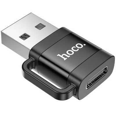 перехідник hoco ua31d usb2.0 - type-c (чорний) 