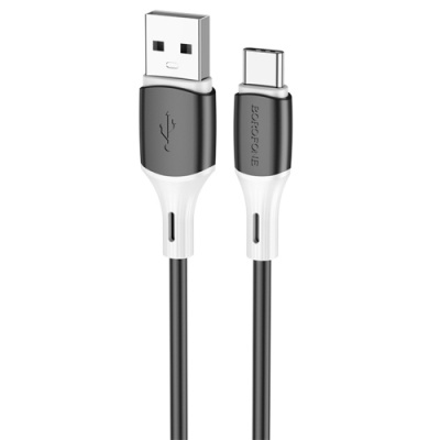 кабель borofone bx79 silicone usb - type-c 3.0a/1m (чорний) 