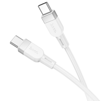 кабель hoco x109 silicone type-c - type-c 60w/1m (білий) 