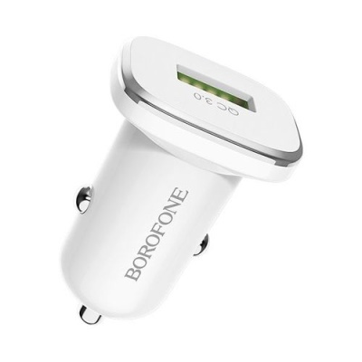 Автомобільний Зарядний Пристрій Borofone BZ12A 1USB/18W/QC3.0 (Білий)