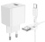 мережевий зарядний пристрій borofone bas11a 1usb/10.5w + (usb - type-c) (білий) 