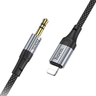 кабель aux hoco upa26 3.5mm(male) - lightning(male) 1m (чорний) 