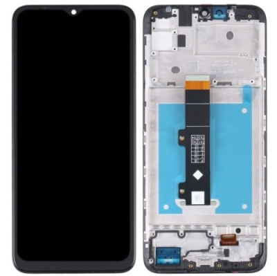 дисплей для motorola xt2155 moto e20 з чорним тачскріном і рамкою (original)