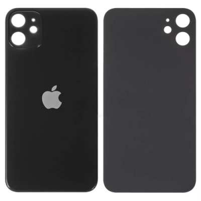 задня кришка для apple iphone 11 black (big hole)