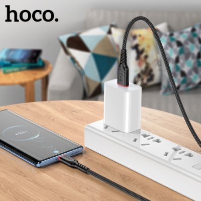 кабель hoco x59 victory usb - type-c 3.0a/3m (чорний) 