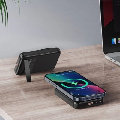 додаткова батарея power bank xo pr264 with magsafe and holder +pd20w 10000 mah (чорний) 