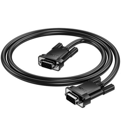 кабель hoco us11 vga male to vga male hd 1m (чорний) 
