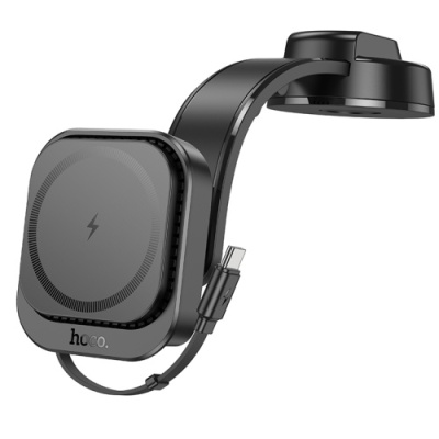 Автотримач Hoco HW24 Magnetic Wireless 15W (Чорний)