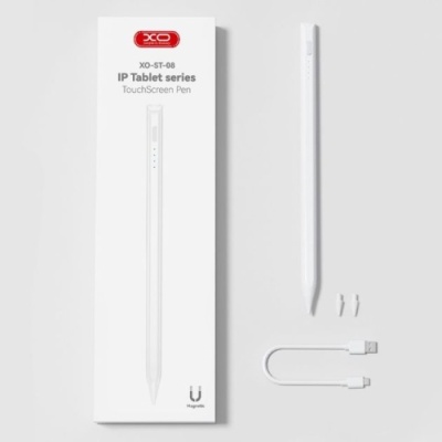 стилус xo st-08 magnetic capacitive pen for ipad prevents false contacts (білий) 