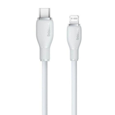 кабель baseus pudding series fast charging cable type-c - lightning 20w/2m (p10355701221-01) (white) 