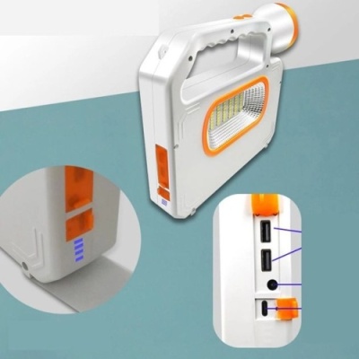 ліхтар ручний універсальний сонячна панель xo yh05 3000 mah (білий) 