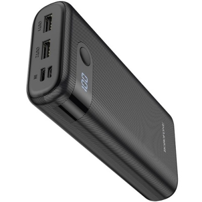 додаткова батарея power bank borofone bt35a smart force digital display 20000 mah (чорний) 