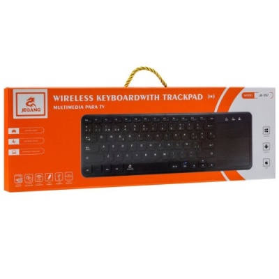 клавіатура бездротова jeqang jb-387 (2.4g)  bluetooth dual-mode charging (сірий) 