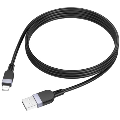 кабель hoco x109 silicone usb - lightning 2.4a/1m (чорний) 