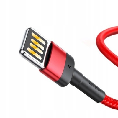 кабель baseus cafule se usb - lightning 2.4a/1m (calklf-g09) (red-black) 
