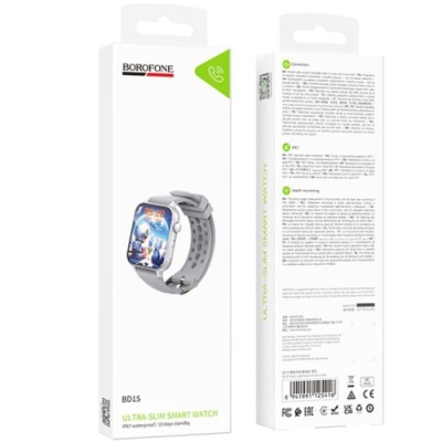 смарт-годинник borofone bd15 (call version) (срiбло) 
