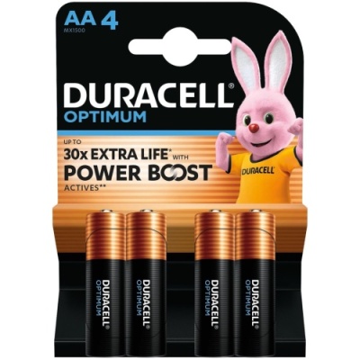 батарейка duracell lr6 aa optimum (блістер, 4шт) 