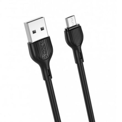 кабель xo nb200 usb - microusb 2.1a/2m (чорний) 