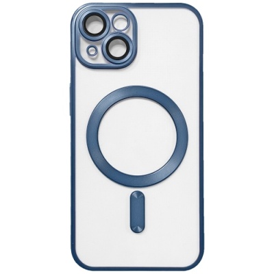 Купить чохол tpu metallic full camera with magsafe для apple iphone 13 (matte blue) онлайн