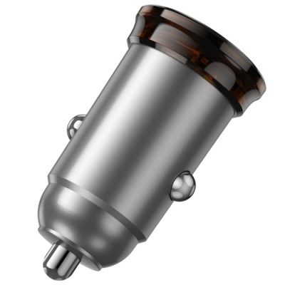 Автомобільний Зарядний Пристрій Hoco NZ16A PD25W+QC3.0 (1USB/1Type-C) (сірий)